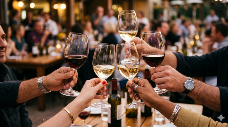 People holding glasses of wine